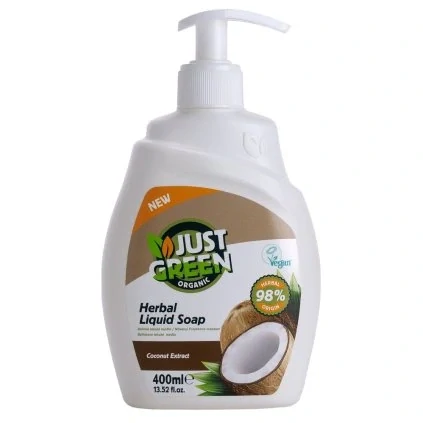 JUST GREEN Organické tekuté mýdlo kokos 400 ml