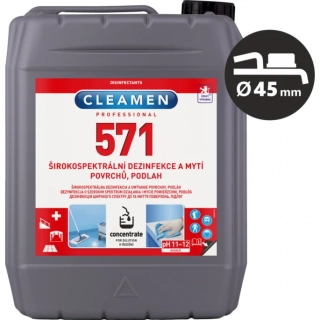 Cleamen 571, širokospektrální dezinfekce, mytí podlah a povrchů 5L