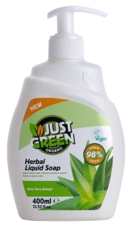 JUST GREEN Organické tekuté mýdlo Aloe vera 400 ml