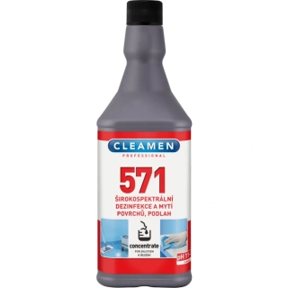Cleamen 571, širokospektrální dezinfekce, mytí podlah a povrchů 1L
